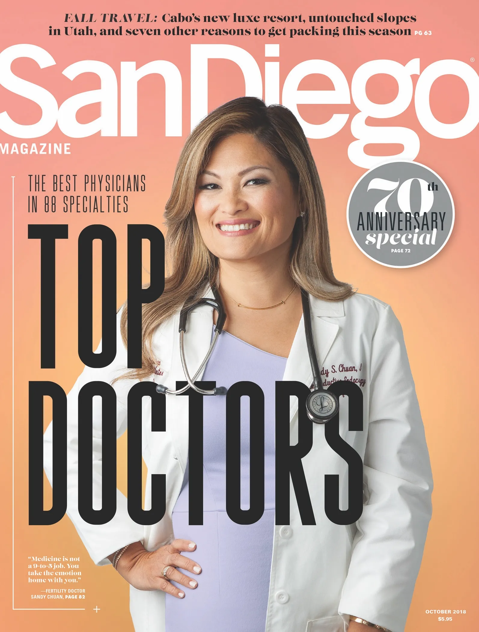 Top Doctor magazine cover from the year 2018