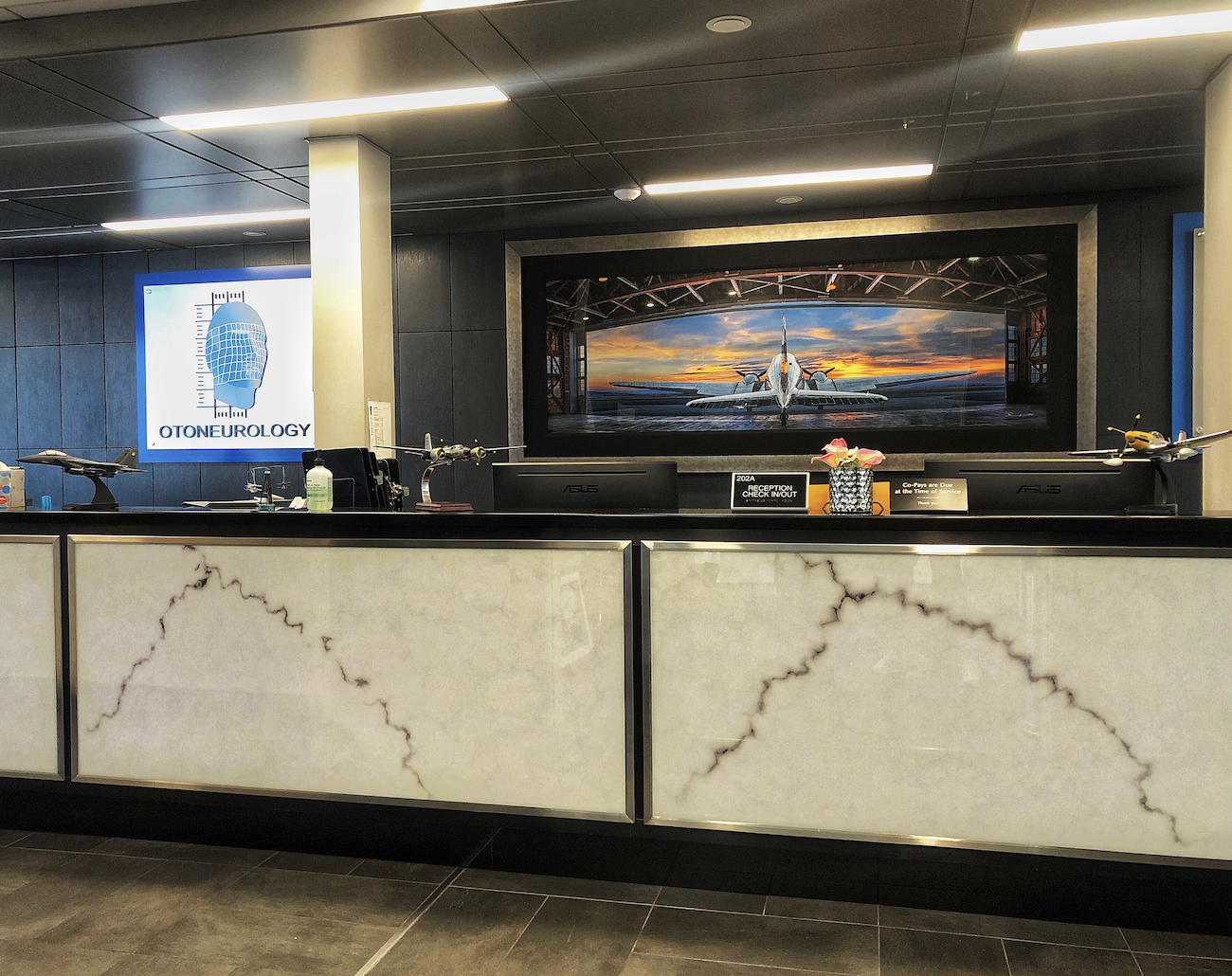 Front desk of our office