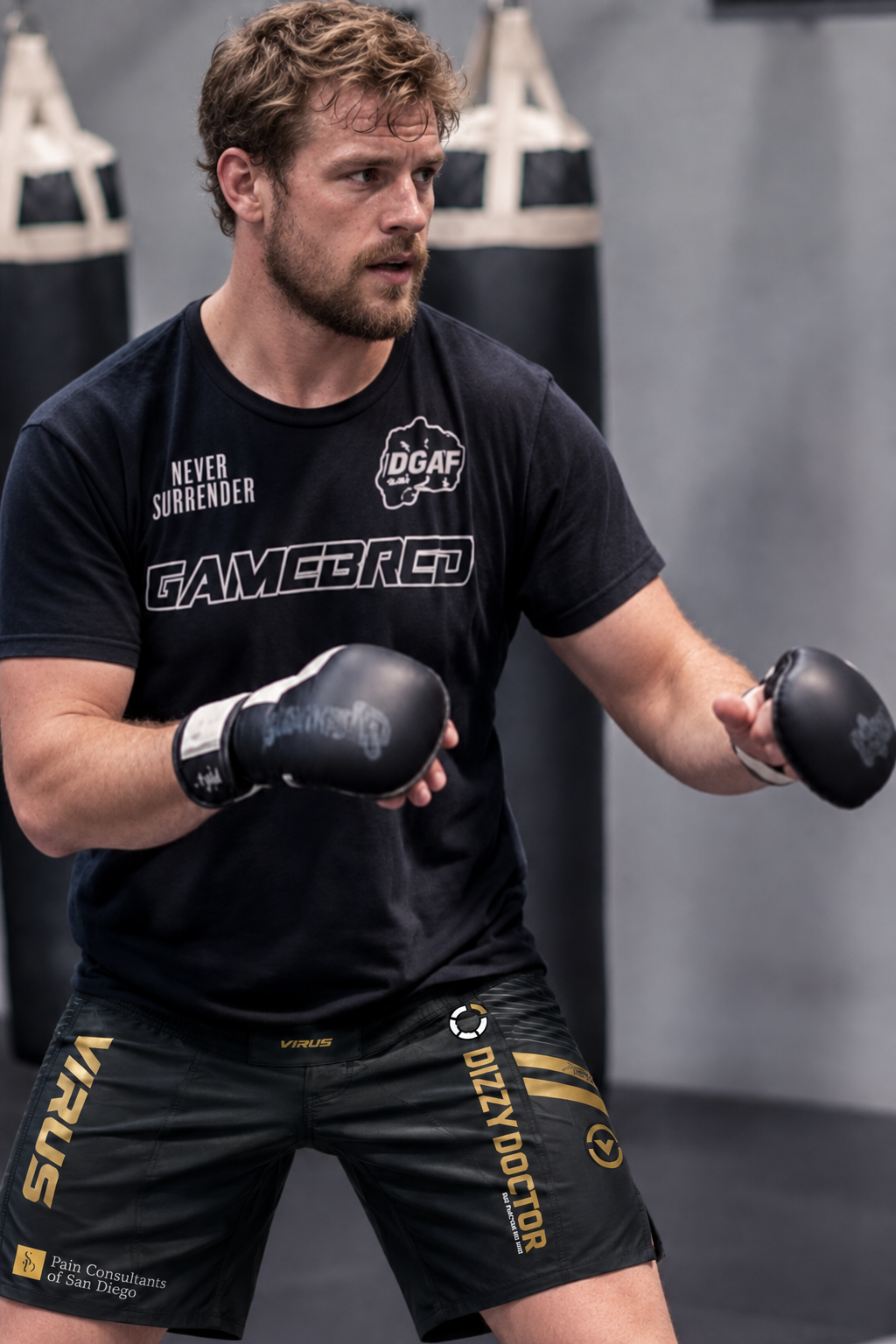 MMA fighter sponsored by Dizzy Doctor